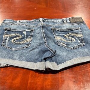 Womens Silver Jean shorts